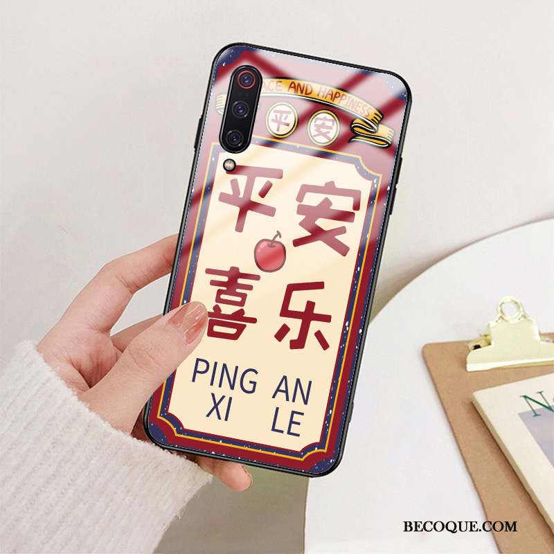 Mi 9 Lite Coque Modèle Verre Silicone Étui Nouveau Marque De Tendance