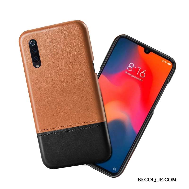 Mi 9 Lite Coque Personnalité Nouveau Incassable Petit Étui En Cuir Qualité