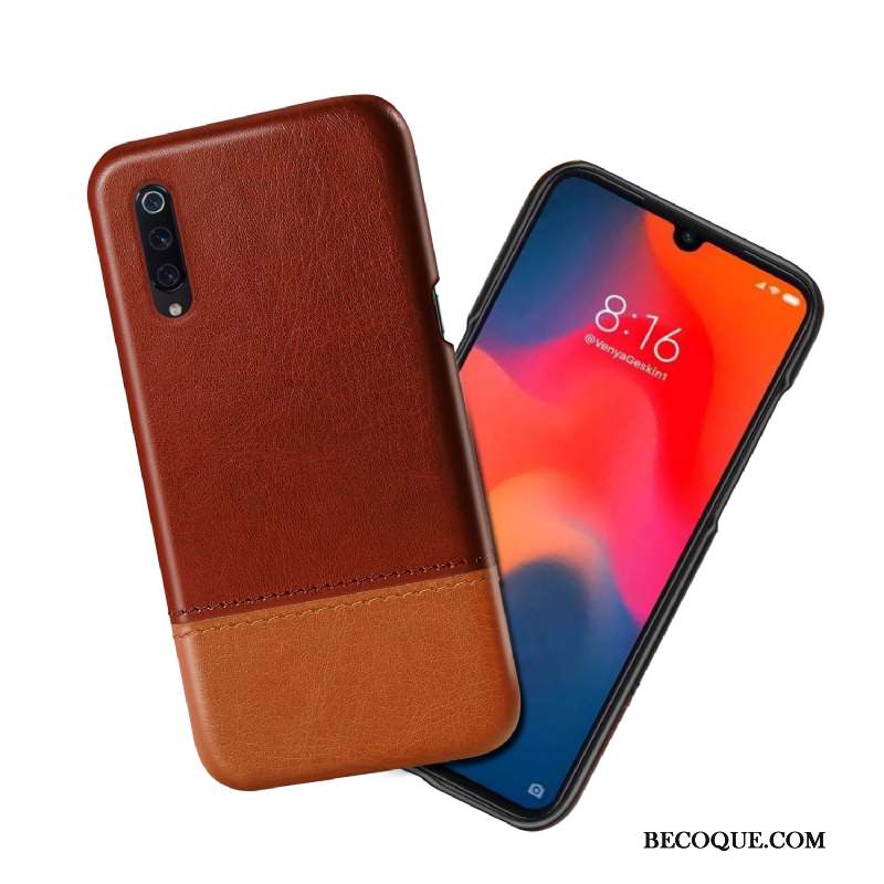 Mi 9 Lite Coque Personnalité Nouveau Incassable Petit Étui En Cuir Qualité