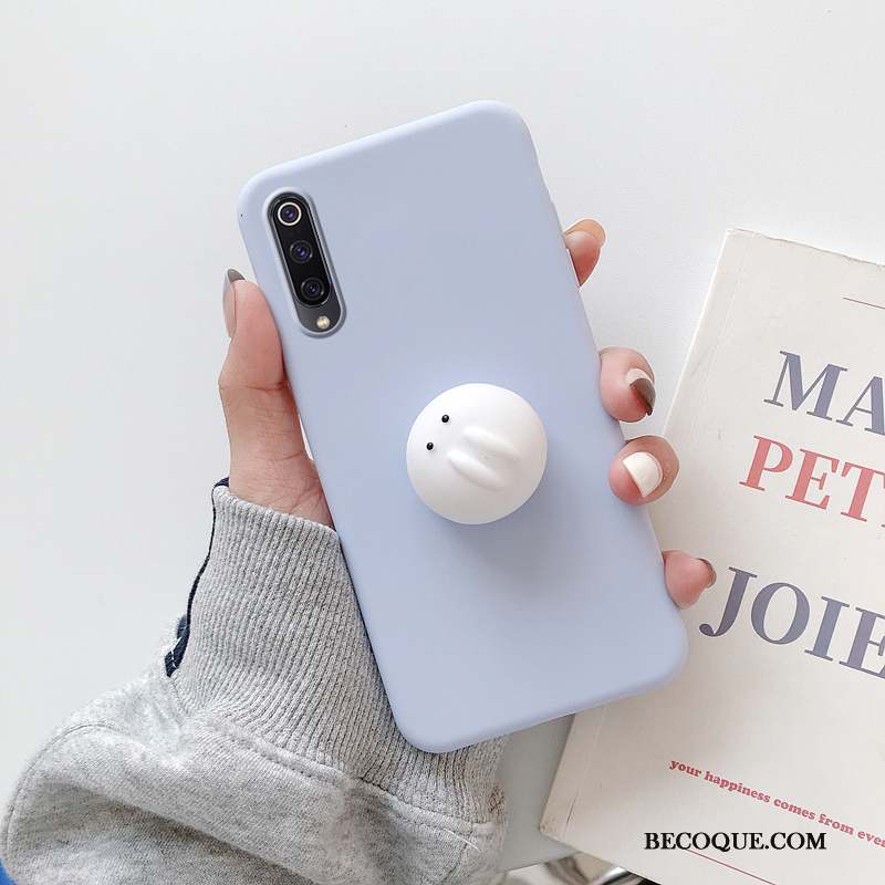 Mi 9 Lite Coque Étui Protection Net Rouge Mignonne Lapin Fluide Doux