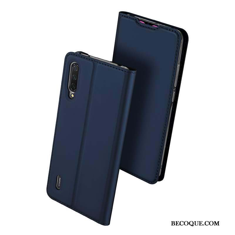 Mi 9 Lite Étui En Cuir Noir Business Petit Coque De Téléphone Tout Compris