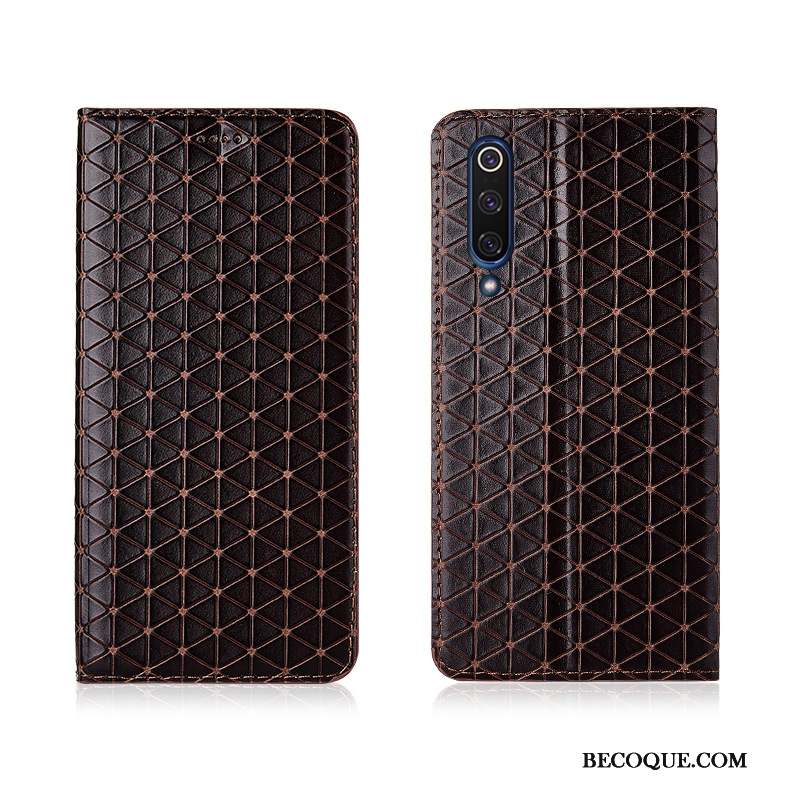 Mi 9 Se Plaid Coque De Téléphone Personnalisé Protection Petit Étui En Cuir