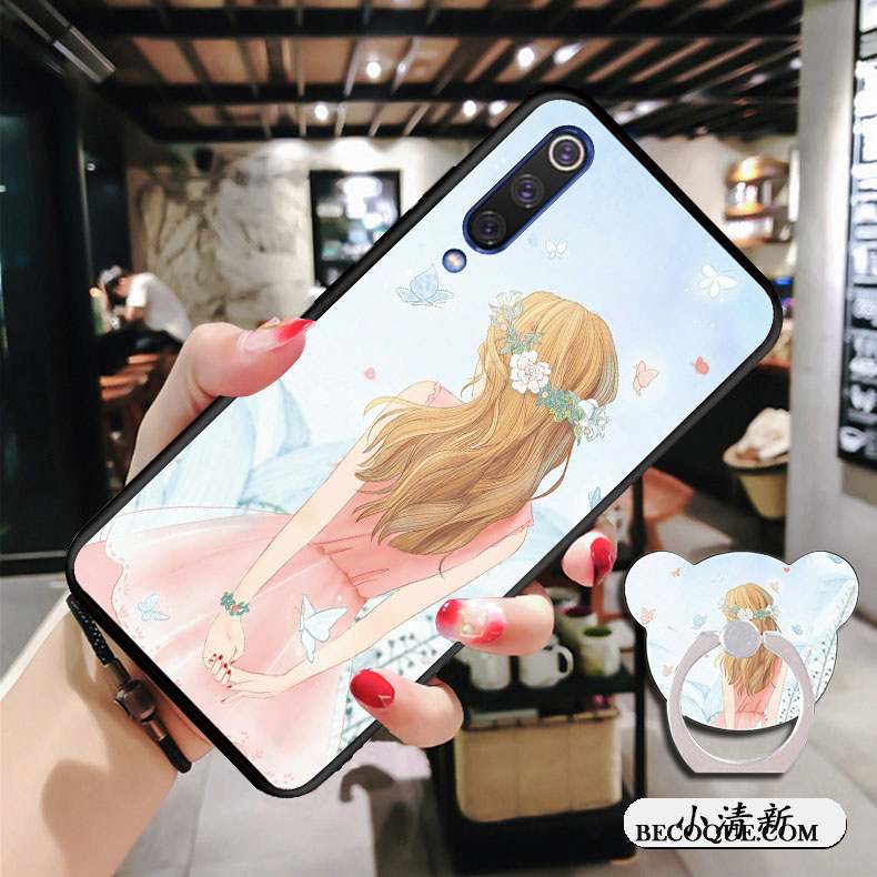 Mi 9 Se Silicone Petit Coque De Téléphone Étui Ornements Suspendus Anneau