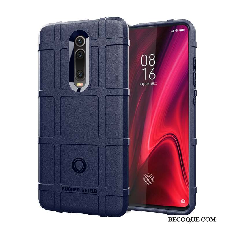 Mi 9t Coque Noir Fluide Doux Petit Magnétisme À Bord Étui