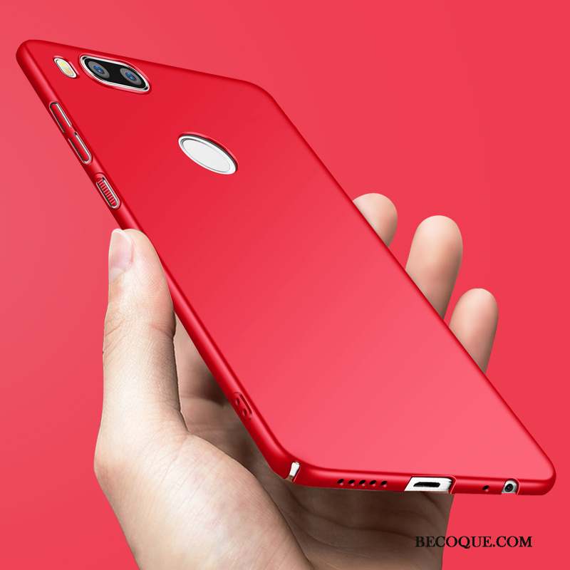 Mi A1 Coque Tempérer Tout Compris Étui Rouge Membrane Petit