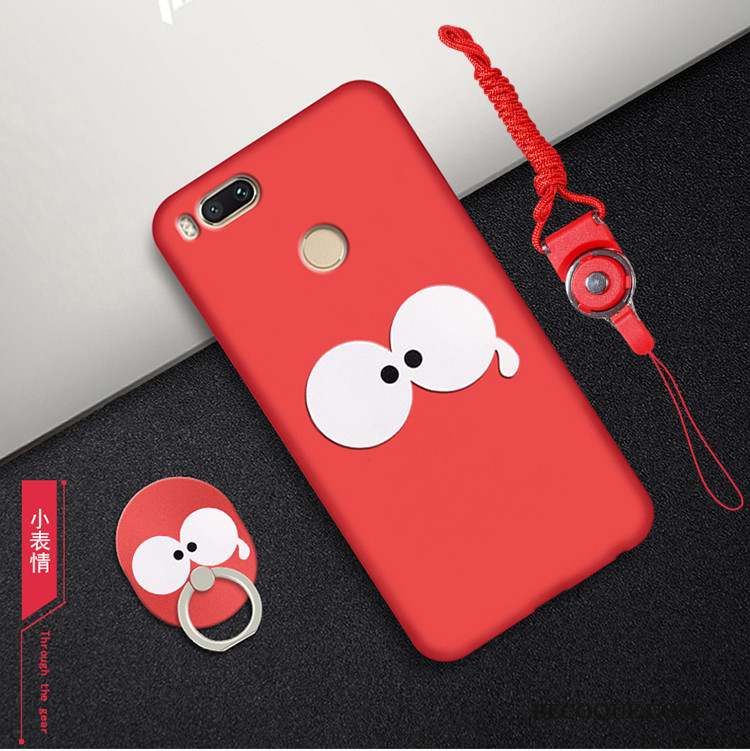 Mi A1 Tout Compris Rouge Personnalité Petit Une Agrafe Coque De Téléphone