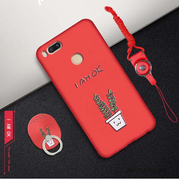 Mi A1 Tout Compris Rouge Personnalité Petit Une Agrafe Coque De Téléphone