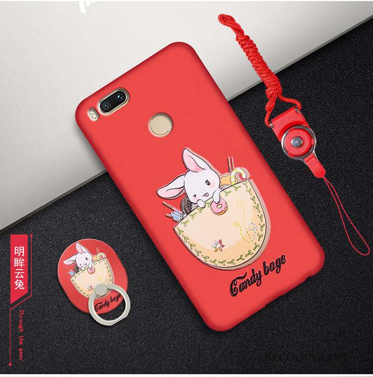 Mi A1 Tout Compris Rouge Personnalité Petit Une Agrafe Coque De Téléphone