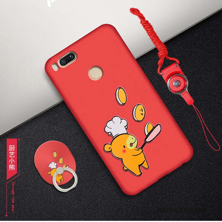 Mi A1 Tout Compris Rouge Personnalité Petit Une Agrafe Coque De Téléphone