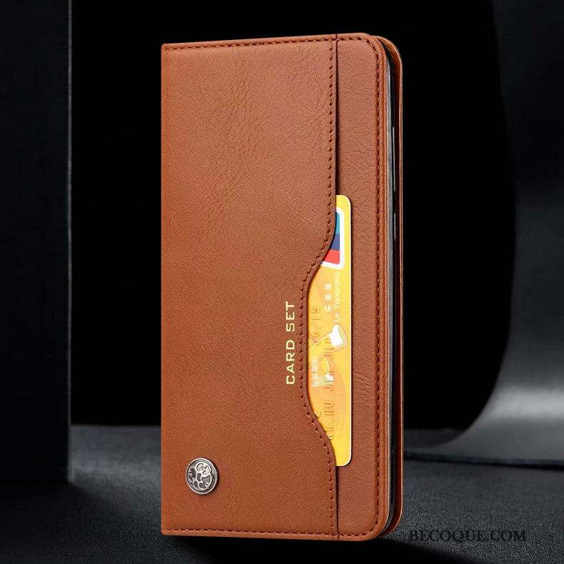 Mi A3 Carte Étui En Cuir Business Petit Housse Coque De Téléphone