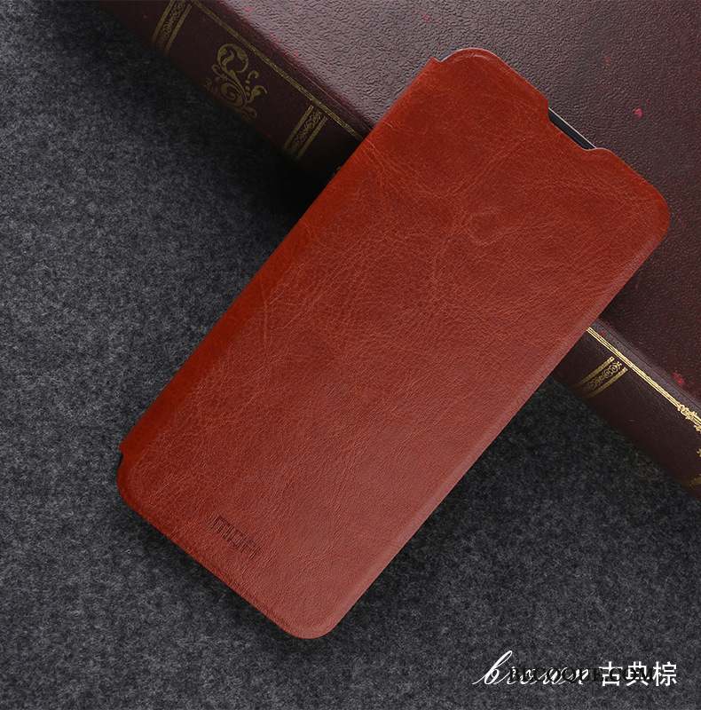 Mi A3 Coque Clamshell Étui En Cuir Petit Silicone Modèle Incassable