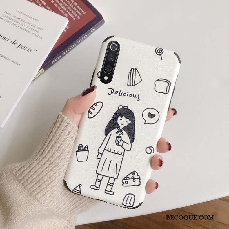 Mi A3 Coque Créatif Dessin Animé Délavé En Daim Jeunesse Incassable Petit