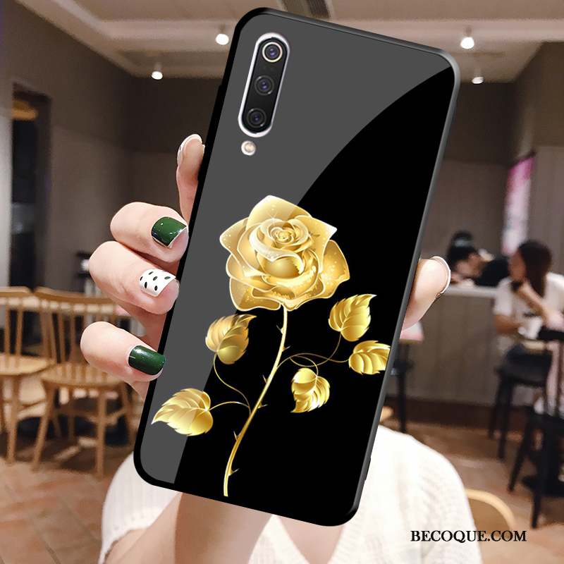 Mi A3 Coque Fluide Doux Amoureux Mois Marque De Tendance Personnalité Or Rose