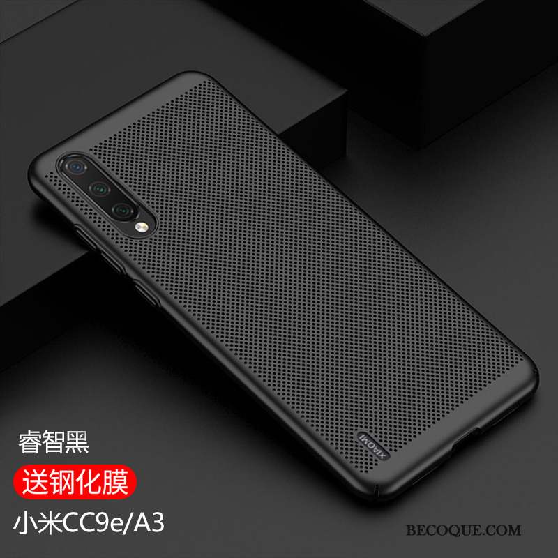 Mi A3 Coque Petit Modèle Protection Respirant Bleu Évasé