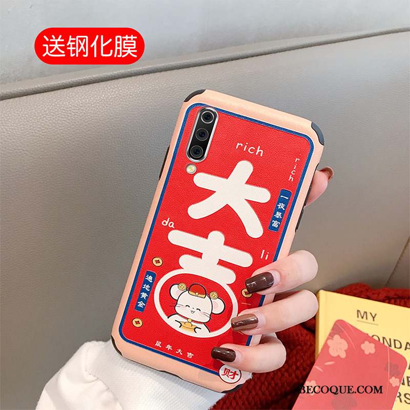 Mi A3 Coque Rouge Rat Petit Modèle Fleurie Nouveau Jeunesse