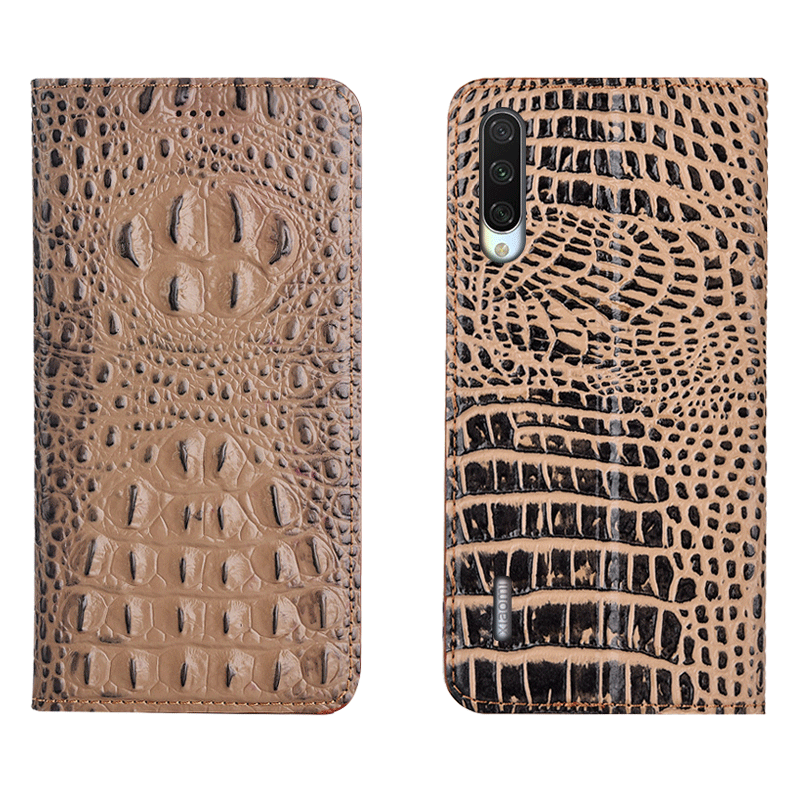 Mi A3 Protection Cuir Véritable Coque De Téléphone Housse Incassable Crocodile