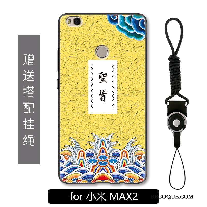 Mi Max 2 Coque Créatif Petit Incassable Protection Ornements Suspendus Style Chinois