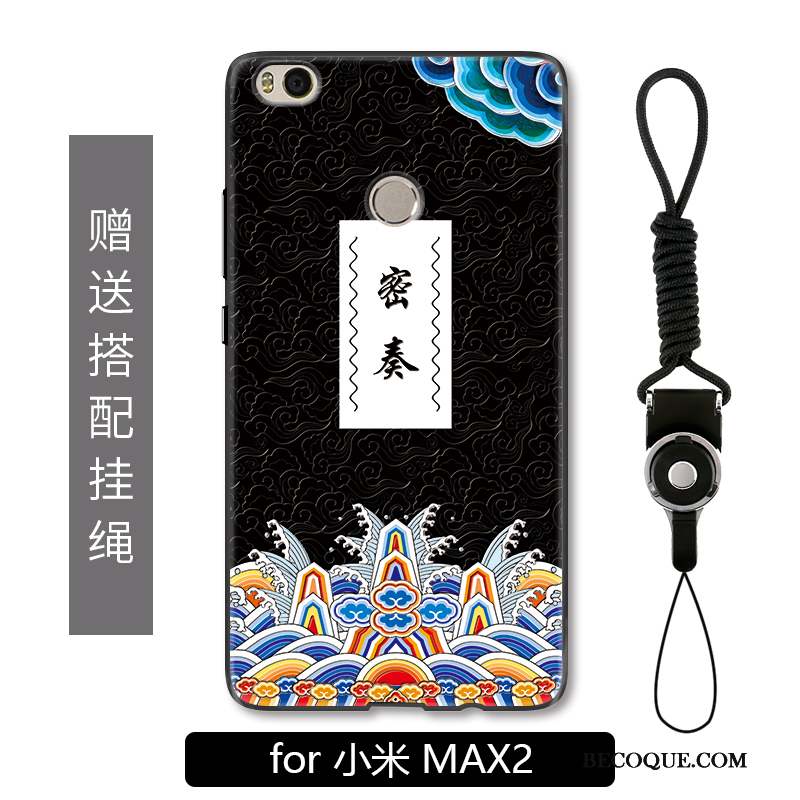 Mi Max 2 Coque Créatif Petit Incassable Protection Ornements Suspendus Style Chinois