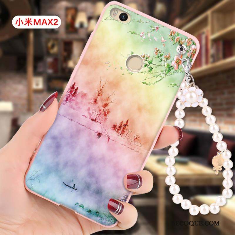 Mi Max 2 Coque De Téléphone Gaufrage Dessin Animé Ornements Suspendus Tout Compris Incassable