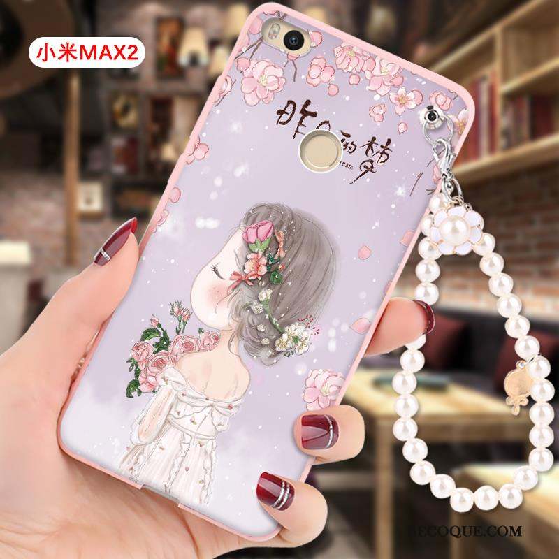 Mi Max 2 Coque De Téléphone Gaufrage Dessin Animé Ornements Suspendus Tout Compris Incassable