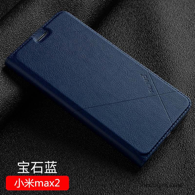 Mi Max 2 Coque De Téléphone Incassable Étui En Cuir Protection Petit Difficile