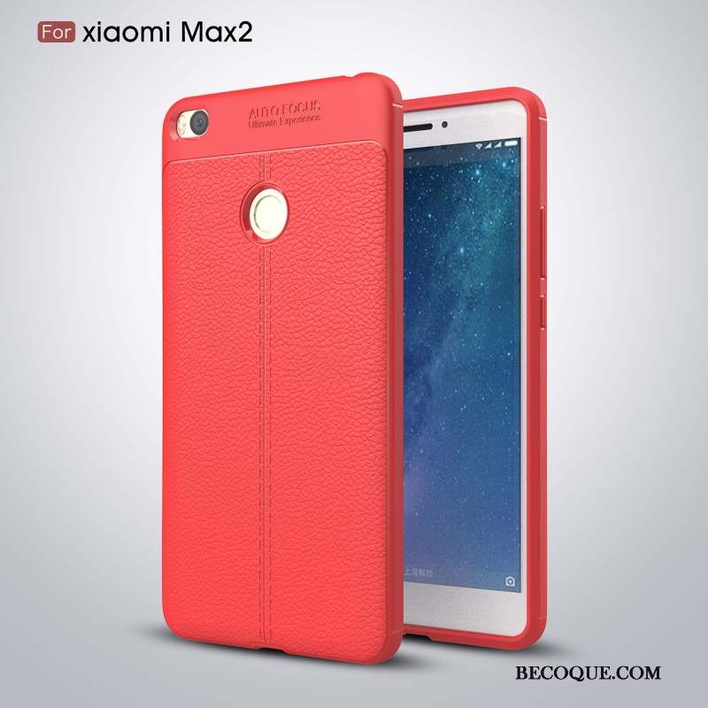 Mi Max 2 Coque En Silicone Incassable Protection Rouge Gris De Téléphone