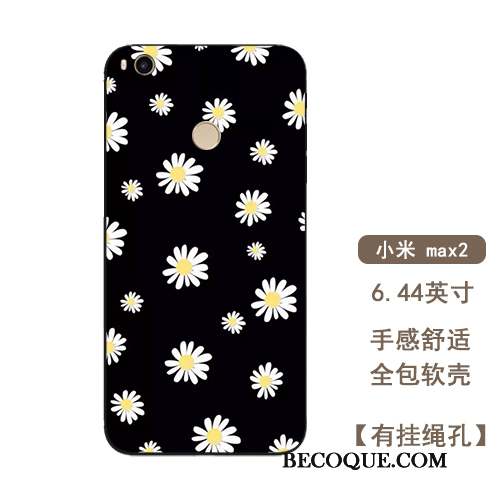 Mi Max 2 Coque Petit Ornements Suspendus Fluide Doux Fleurs Silicone Créatif