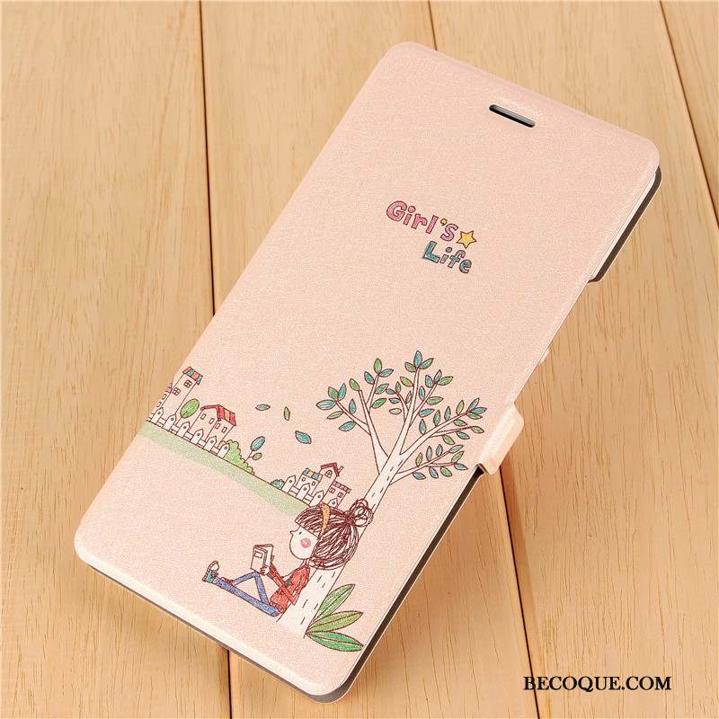 Mi Max 2 Coque Rose Mignonne Étui En Cuir Charmant Clamshell Mesh