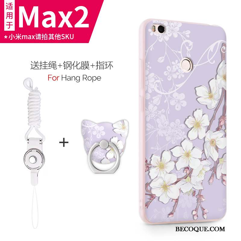 Mi Max 2 Coque Rose Protection Petit Étui Silicone Créatif