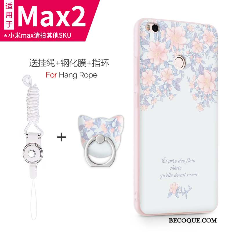 Mi Max 2 Coque Rose Protection Petit Étui Silicone Créatif