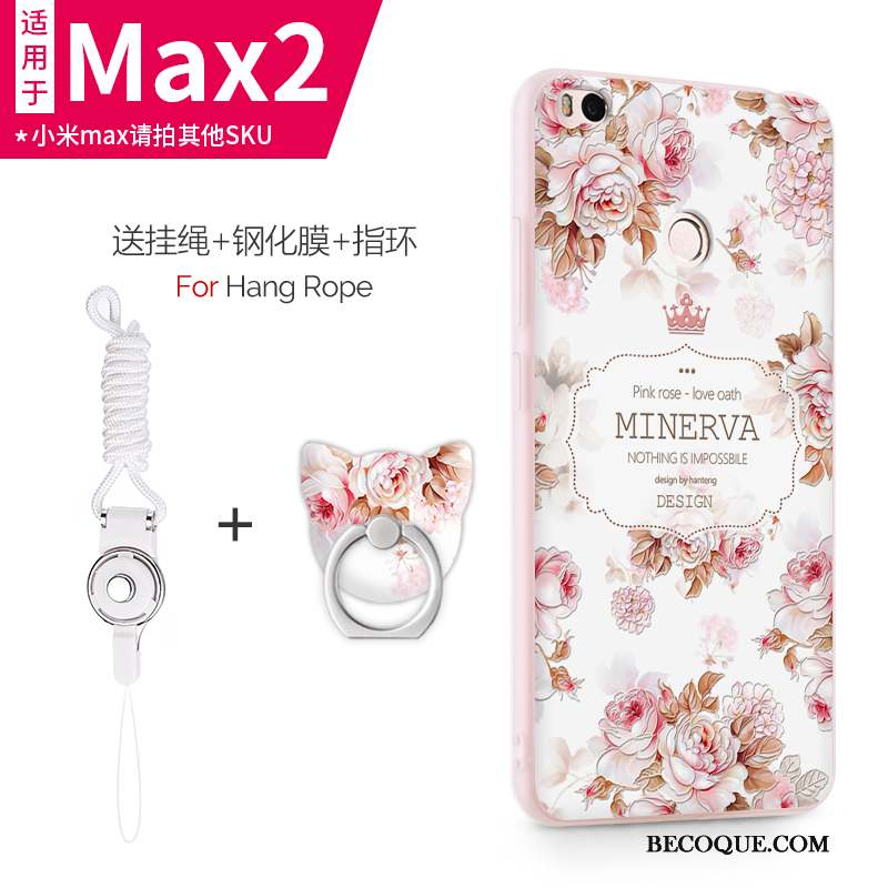 Mi Max 2 Coque Rose Protection Petit Étui Silicone Créatif