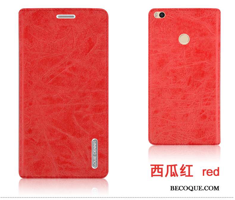 Mi Max 2 Coque Rouge Téléphone Portable Incassable Couvercle Arrière Petit Étui