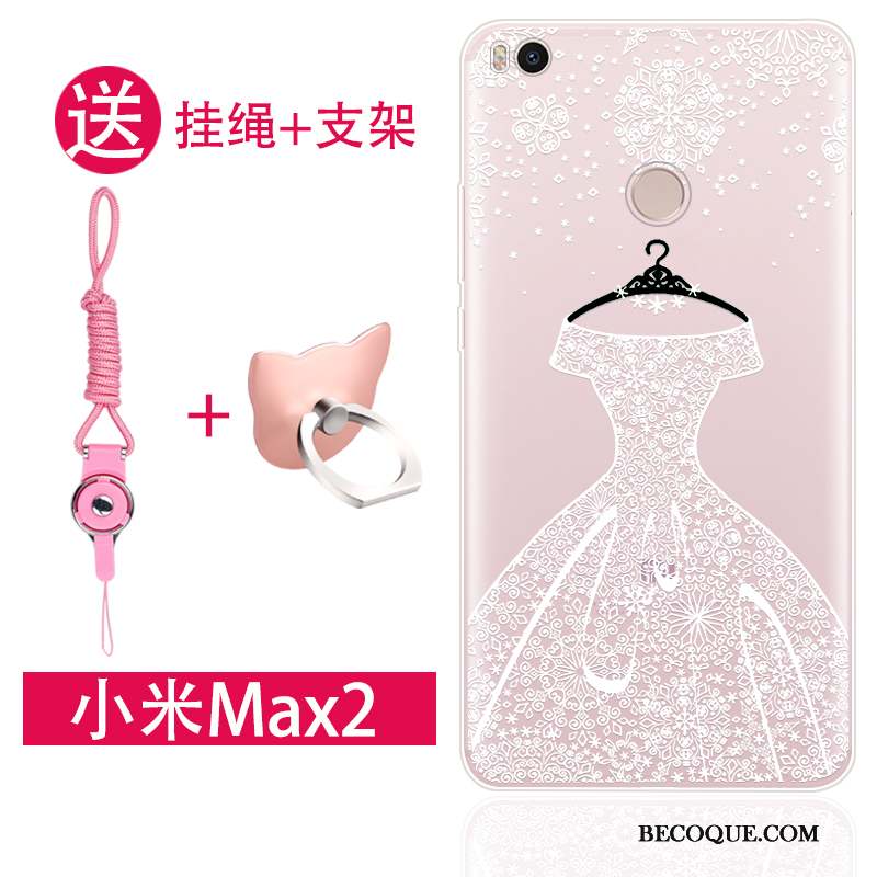 Mi Max 2 Coque Étui Petit Ornements Suspendus Protection Blanc Personnalité