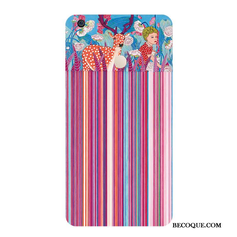 Mi Max 2 Coque Étui Rayé Fleur Personnalité Couleur Vent