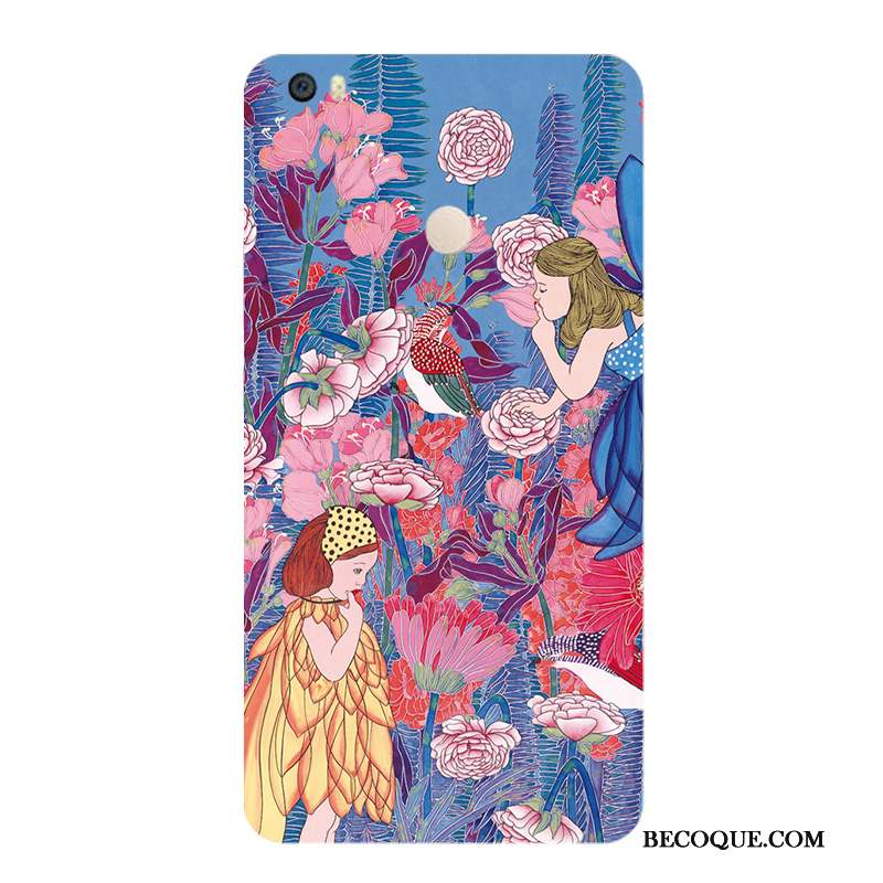 Mi Max 2 Coque Étui Rayé Fleur Personnalité Couleur Vent