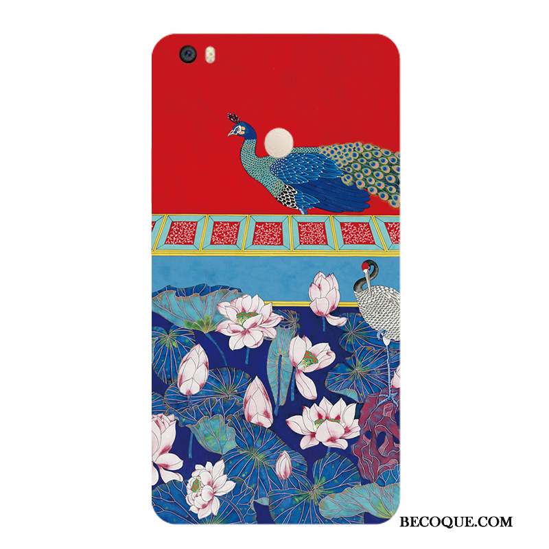 Mi Max 2 Coque Étui Rayé Fleur Personnalité Couleur Vent