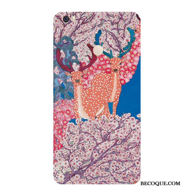 Mi Max 2 Coque Étui Rayé Fleur Personnalité Couleur Vent