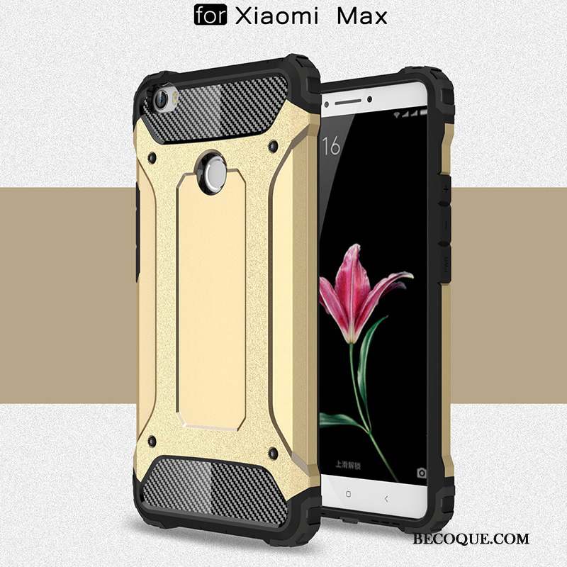 Mi Max 2 Délavé En Daim Coque De Téléphone Or Incassable Petit Tout Compris