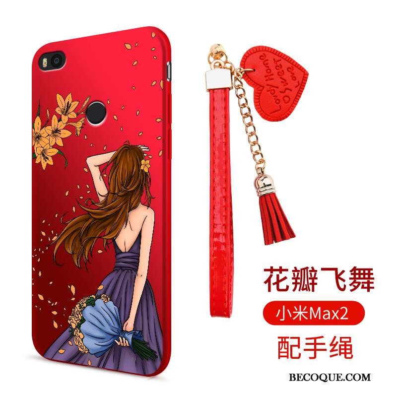 Mi Max 2 Fluide Doux Coque Tendance Incassable De Téléphone Rouge