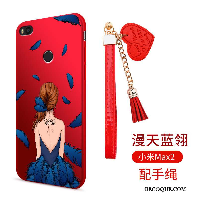 Mi Max 2 Fluide Doux Coque Tendance Incassable De Téléphone Rouge