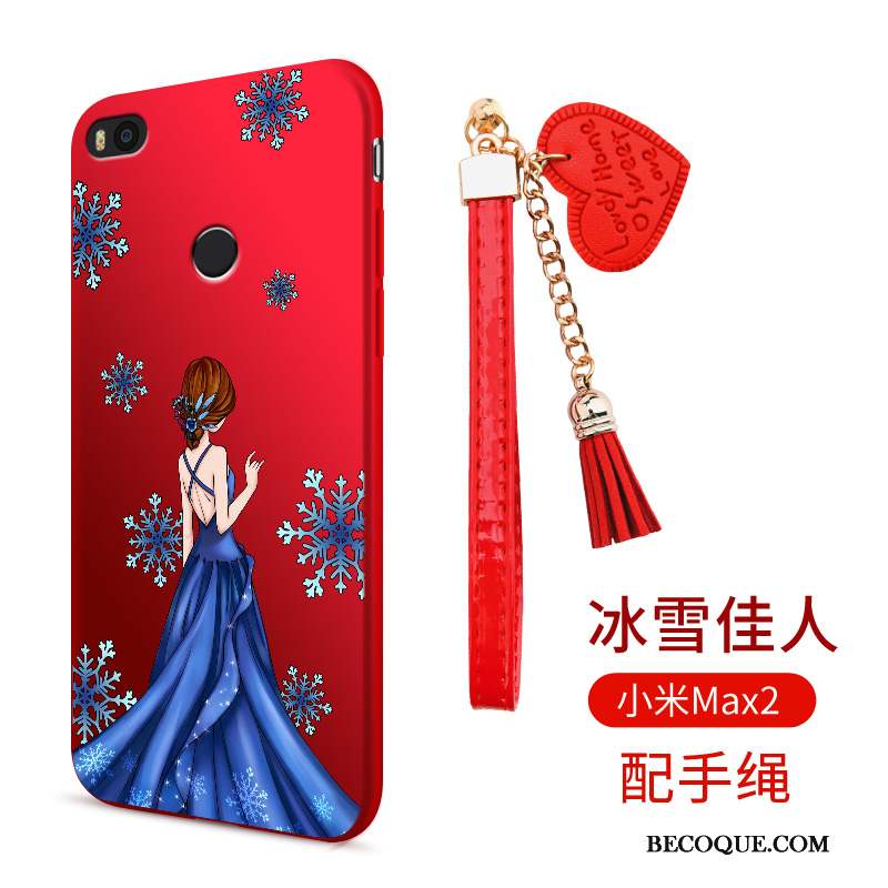 Mi Max 2 Fluide Doux Coque Tendance Incassable De Téléphone Rouge