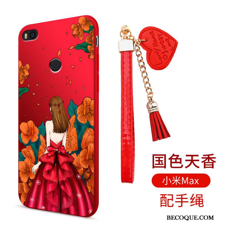 Mi Max 2 Fluide Doux Coque Tendance Incassable De Téléphone Rouge