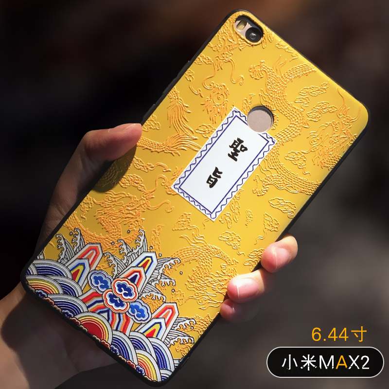 Mi Max 2 Incassable Créatif Coque De Téléphone Étui Jaune Silicone