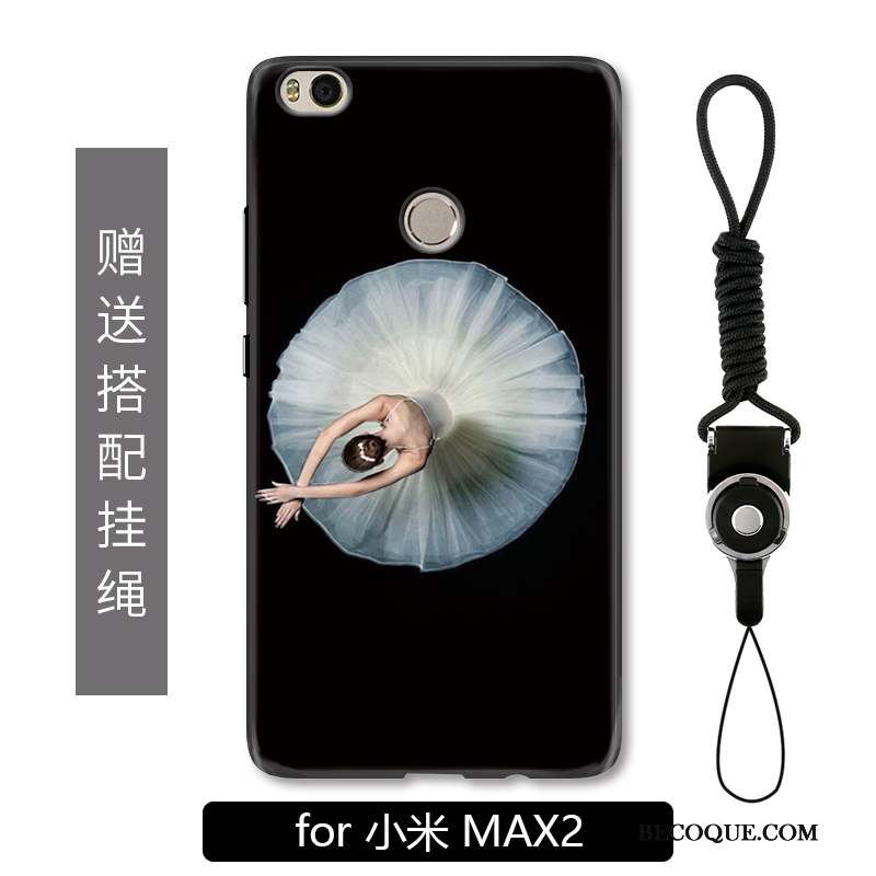 Mi Max 2 Incassable Petit Ballet Coque De Téléphone Dessin Animé Noir