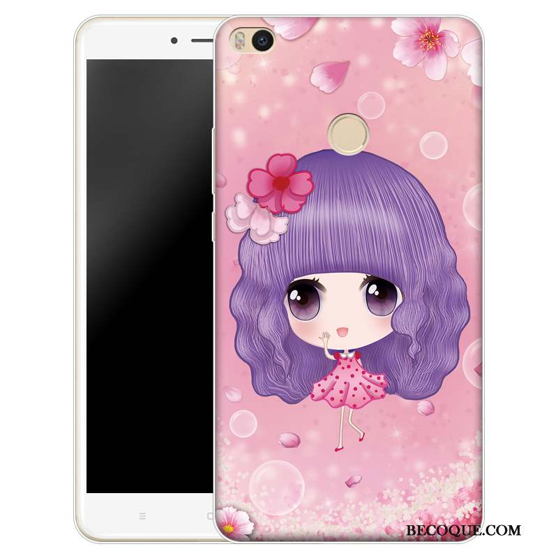 Mi Max 2 Incassable Silicone Rose Étui Coque De Téléphone Petit