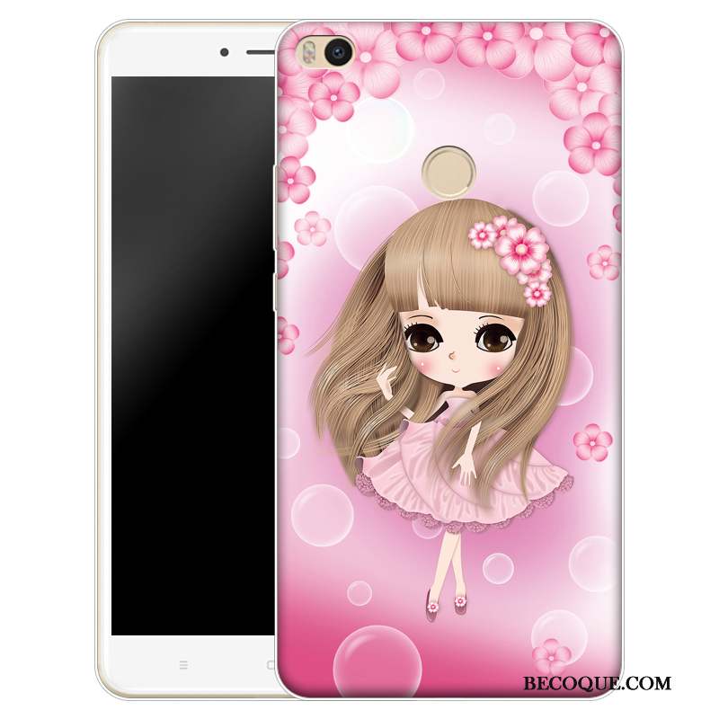 Mi Max 2 Incassable Silicone Rose Étui Coque De Téléphone Petit