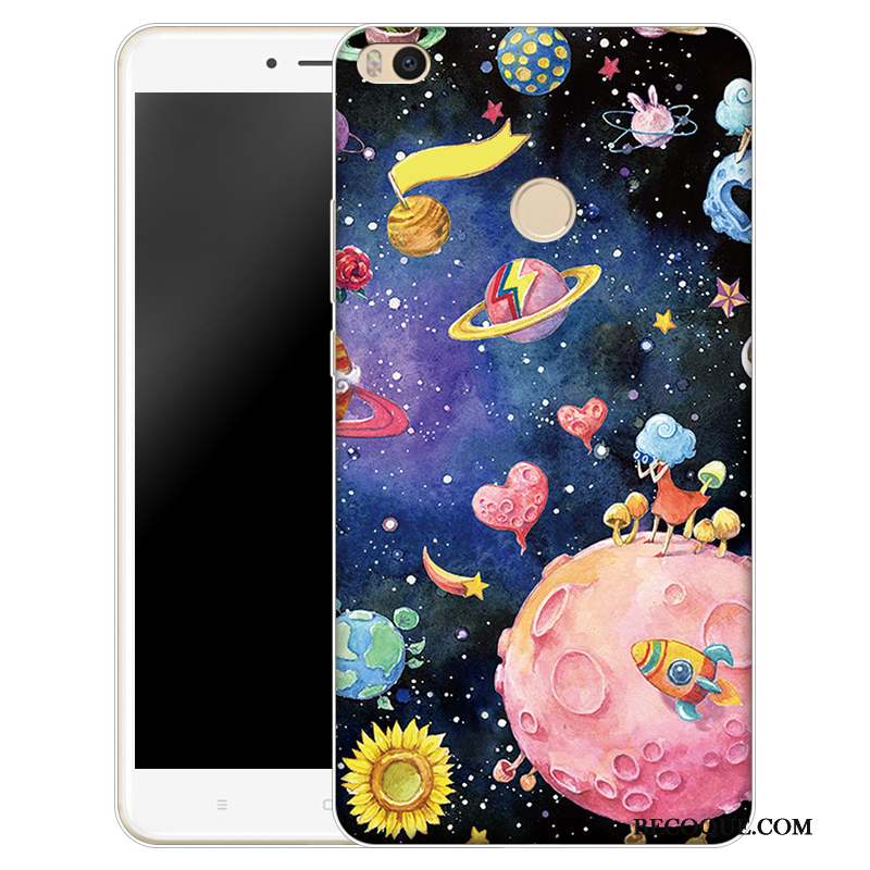 Mi Max 2 Incassable Silicone Rose Étui Coque De Téléphone Petit