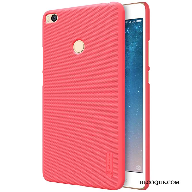 Mi Max 2 Téléphone Portable Coque De Téléphone Rouge Délavé En Daim Difficile Protection