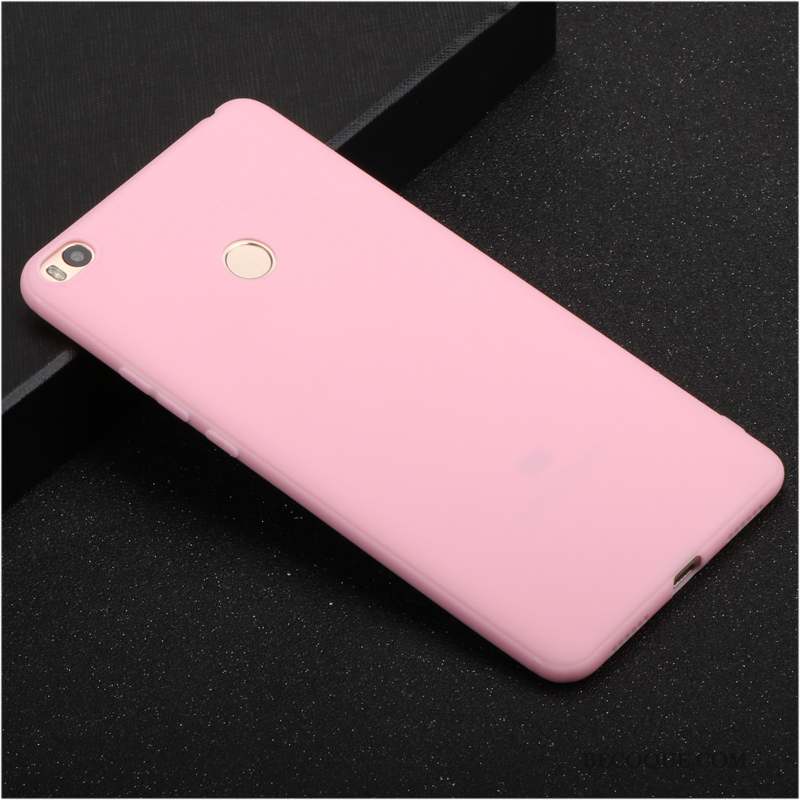 Mi Max 2 Étui Coque De Téléphone Délavé En Daim Rouge En Silicone Protection