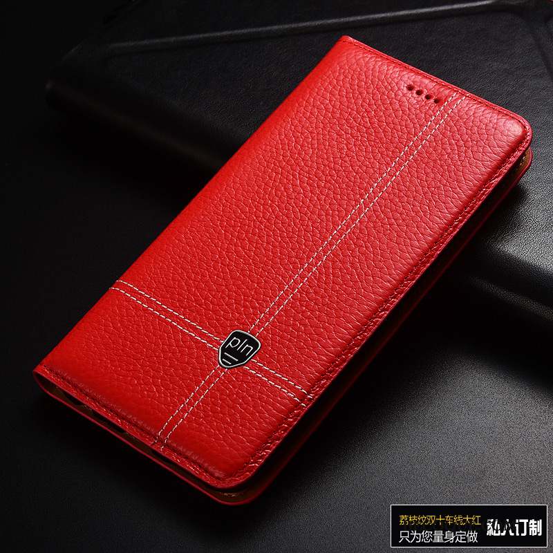 Mi Mix 2 Bleu Cuir Véritable Étui En Cuir Petit Téléphone Portable Coque De Téléphone